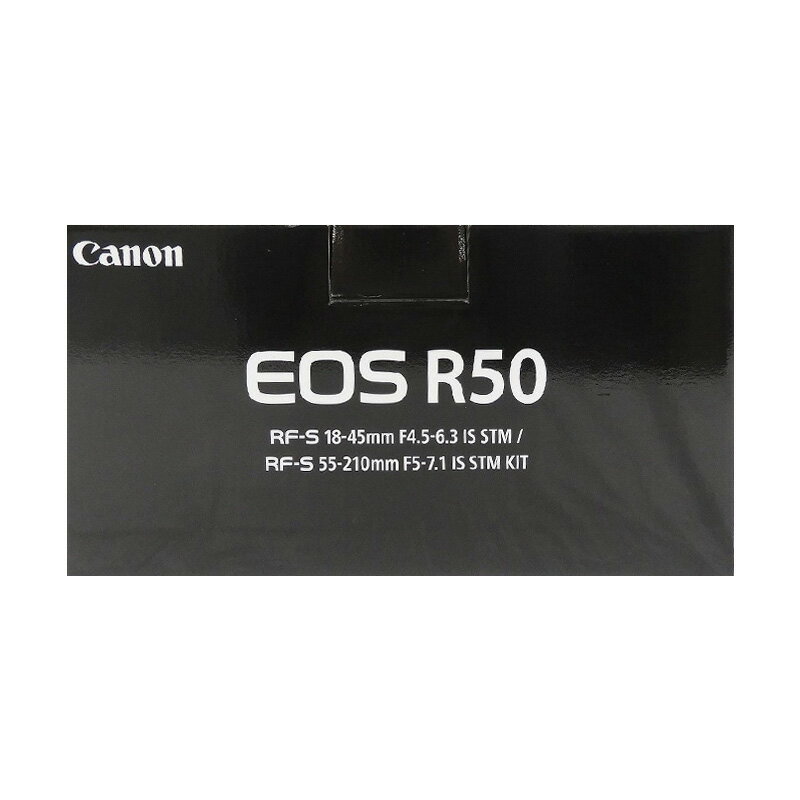 【土日祝発送】【新品】CANON キャノン ミラーレス一眼カメラ EOS R50 ダブルズームキット ブラック
