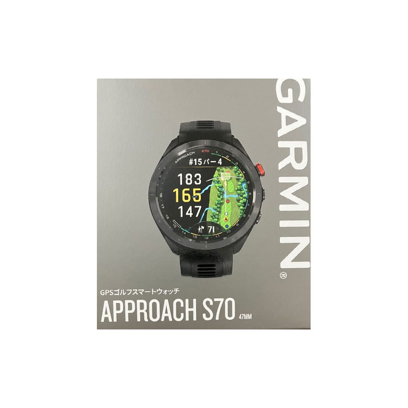 【新品】GARMIN ガーミン ゴルフウォッチ Approach S70 アプローチ エス70 47mm CT10×3個セット 010-02746-23 バンドル ブラック