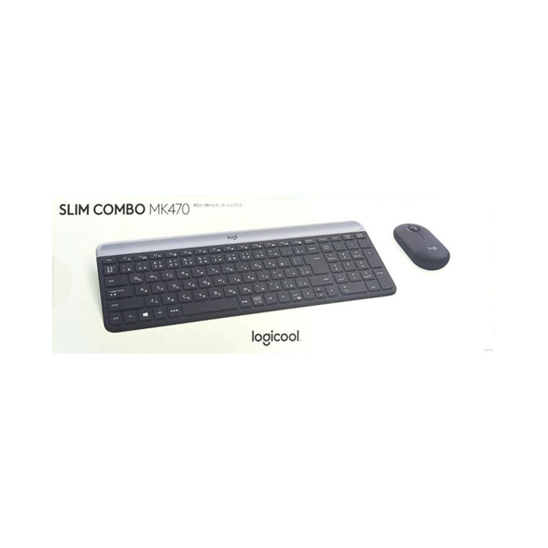 【新品】Logicool ロジクール ワイヤレスキーボード・マウスセット スリムコンボ MK470GR グラファイト