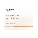 【新品】TAMRON タムロン フジフイルムX用 カメラレンズ 17-70mm F/2.8 Di III-A VC RXD Model B070