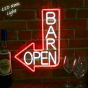 【全品最大P23倍!9日20時〜】父の日 贈り物 プレゼント ギフト LEDネオンサイン ネオン管風 BAR OPEN バー インテリア 壁掛け ライト LED...