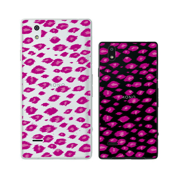 docomo MONO MO-01K / MO-01J レオパード デザイン ピンク ヒョウ柄 動物 アニマル スマホ ケース ハード カバー ドコモ メール便送料無料♪
