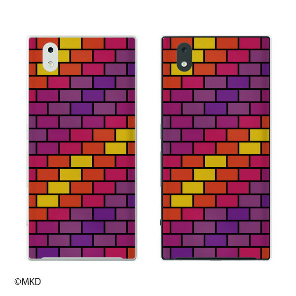 docomo MONO MO-01K / MO-01J レンガ 縦 レインボー グラデーション cool ハードケースカバー スマホ ケース ハード カバー ドコモ メール便送料無料♪