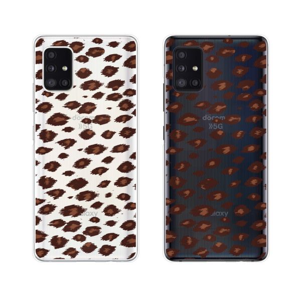 docomo ケース 【Galaxy A51 5G SC-54A / A21 SC-42A / S20 5G SC-51A / S20+ 5G SC-52A / A41 SC-41A / A20 SC-02M / S10 SC-03L】 レオパード ブラウン ヒョウ柄 動物 アニマル スマホ ケース ハード カバー ギャラクシー ドコモ