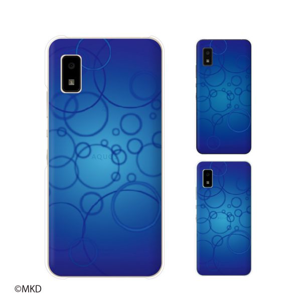 AQUOS wish / sense4 Plus / sense3 lite SH-RM12 / sense3 plus SH-RM11 / sense plus SH-M07 水中 青 泡 cool スマホ ケース ハード カバー アクオス