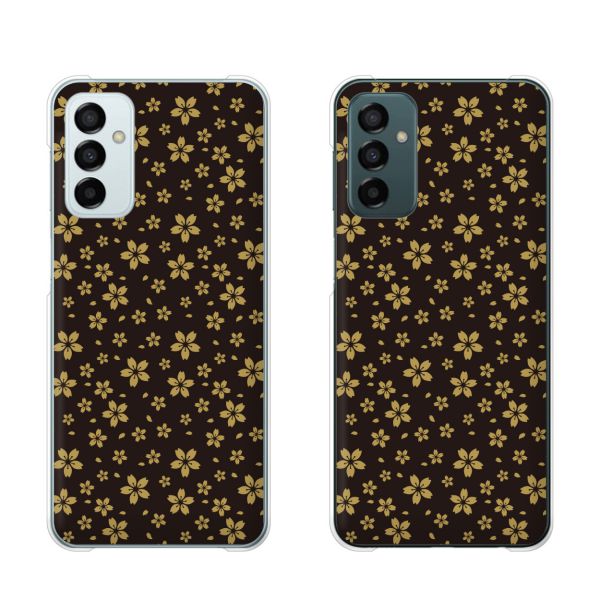乐天商城 - Galaxy M23 5G 和柄3 花柄 桜 サクラ さくら 黒 ブラック シック カワイイ スマホ ケース ハード カバー ギャラクシー SIMフリー