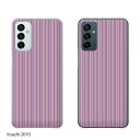 Galaxy M23 5G ストライプ パープル カワイイ スマホ ケース ハード カバー ギャラクシー SIMフリー