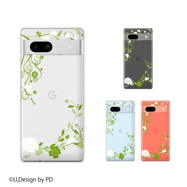 樂天商城 - Google Pixel 7a / Pixel 3a / Pixel 3a XL / Pixel 3 / Pixel 3 XL 花は流れて グリーン スマホ ケース ハード カバー グーグル ピクセル3
