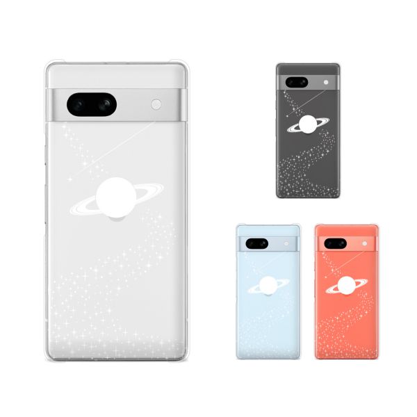Google Pixel 7a / Pixel 3a / Pixel 3a XL / Pixel 3 / Pixel 3 XL サターン 白 土星 カワイイ スマホ ケース ハード カバー グーグル ピクセル3