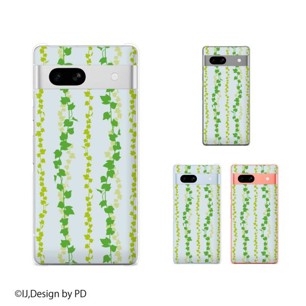 樂天商城 - Google Pixel 7a / Pixel 3a / Pixel 3a XL / Pixel 3 / Pixel 3 XL ツタ4 蔦 葉 水色 ブルー カワイイ スマホ ケース ハード カバー グーグル ピクセル3
