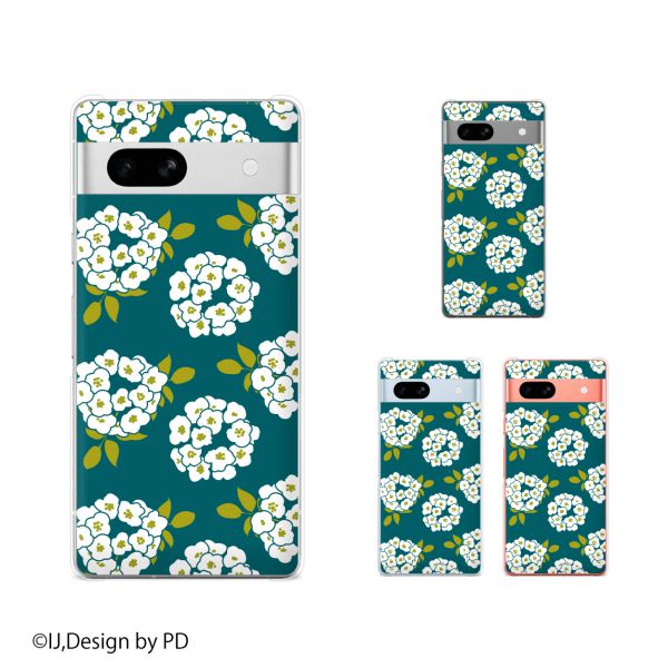 乐天商城 - Google Pixel 7a / Pixel 3a / Pixel 3a XL / Pixel 3 / Pixel 3 XL アジサイ 紫陽花 グリーン カワイイ スマホ ケース ハード カバー グーグル ピクセル3