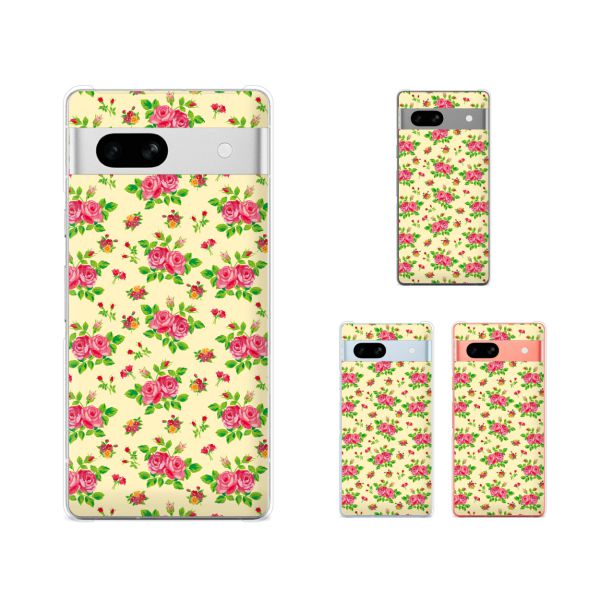 乐天商城 - Google Pixel 7a / Pixel 3a / Pixel 3a XL / Pixel 3 / Pixel 3 XL ローズ7 バラ 花柄 黄色 イエロー ピンク カワイイ スマホ ケース ハード カバー グーグル ピクセル3