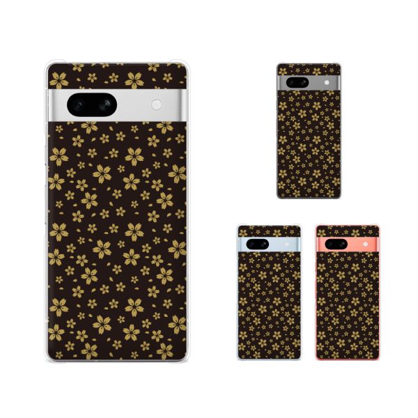 樂天商城 - Google Pixel 7a / Pixel 3a / Pixel 3a XL / Pixel 3 / Pixel 3 XL 和柄3 花柄 桜 サクラ さくら 黒 ブラック シック カワイイ スマホ ケース ハード カバー グーグル ピクセル3