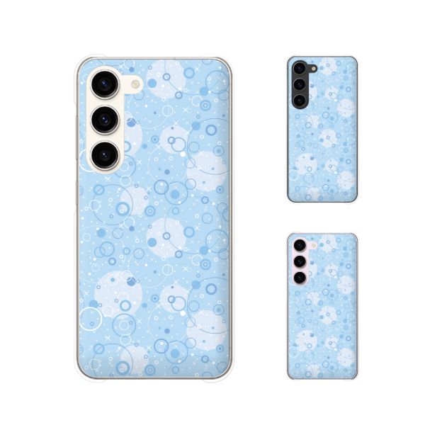 樂天商城 - au ケース 【 Galaxy S23 SCG19 / A54 5G SCG21 / A23 5G SCG18 / S22 SCG13 / S22 Ultra SCG14 / A53 5G SCG15 / A51 5G SCG07 】 パターン27 水色 青 ブルー ドット キラキラ カワイイ スマホ ケース ハード カバー