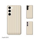 au ケース 【 Galaxy S23 SCG19 / A54 5G SCG21 / A23 5G SCG18 / S22 SCG13 / S22 Ultra SCG14 / A53 5G SCG15 / A51 5G SCG07 】 ストライプ ベージュ カワイイ スマホ ケース ハード カバー