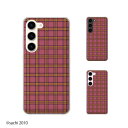 au ケース 【 Galaxy S23 SCG19 / A54 5G SCG21 / A23 5G SCG18 / S22 SCG13 / S22 Ultra SCG14 / A53 5G SCG15 / A51 5G SCG07 】 チェックレッド 赤 カワイイ スマホ ケース ハード カバー