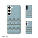au ケース 【 Galaxy S23 SCG19 / A54 5G SCG21 / A23 5G SCG18 / S22 SCG13 / S22 Ultra SCG14 / A53 5G SCG15 / A51 5G SCG07 】 レース4 ドット 水色 ブルー カワイイ スマホ ケース ハード カバー