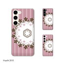 au ケース 【 Galaxy S23 SCG19 / A54 5G SCG21 / A23 5G SCG18 / S22 SCG13 / S22 Ultra SCG14 / A53 5G SCG15 / A51 5G SCG07 】 レース6 ストライプ ピンク カワイイ スマホ ケース ハード カバー