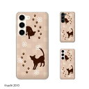 au ケース 【 Galaxy S23 SCG19 / A54 5G SCG21 / A23 5G SCG18 / S22 SCG13 / S22 Ultra SCG14 / A53 5G SCG15 / A51 5G SCG07 】 猫1 ネコ 足跡 ピンク シャーベットカラー カワイイ スマホ ケース ハード カバー