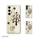 au ケース 【 Galaxy S23 SCG19 / A54 5G SCG21 / A23 5G SCG18 / S22 SCG13 / S22 Ultra SCG14 / A53 5G SCG15 / A51 5G SCG07 】 小鳥2 木 ツリー レース グリーン カワイイ スマホ ケース ハード カバー