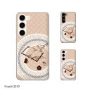 au ケース 【 Galaxy S23 SCG19 / A54 5G SCG21 / A23 5G SCG18 / S22 SCG13 / S22 Ultra SCG14 / A53 5G SCG15 / A51 5G SCG07 】 小鳥3 シャーベットベージュ レース カワイイ スマホ ケース ハード カバー