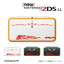 【 new NINTENDO 2DS LL 】 カバー ケース ハード クリアデザインケース / スカル8 骸骨 ガイコツ ドクロ ブラック メール便送料無料 ...