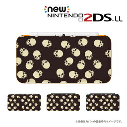 名入れできます★【new Nintendo 2DS LL/new Nintendo 3DS LL/ Nintendo 3DS LL 】 カバー ケース ハード new3dsll new2dsll 3dsll 2dsll / スカル1 表面プリント 骸骨 ガイコツ ドクロ ブラック メール便送料無料 任天堂 スリー ディーエス ニュー