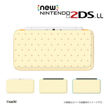 名入れできます★【new Nintendo 2DS LL/new Nintendo 3DS LL/ Nintendo 3DS LL 】 カバー ケース ハード new3dsll new2dsll 3dsll 2dsll / かわいいGIRLS 10 いちごドット イエロー スイーツ 女の子向け メール便送料無料 任天堂 スリー ディーエス ニュー