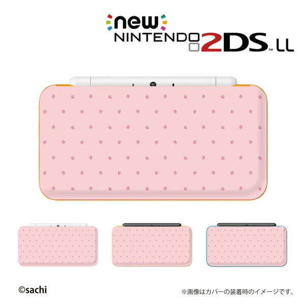 名入れできます★【new Nintendo 2DS LL/new Nintendo 3DS LL/ Nintendo 3DS LL 】 カバー ケース ハード new3dsll new2dsll 3dsll 2dsll / かわいいGIRLS 11 いちごドット ピンク スイーツ 女の子向け メール便送料無料 任天堂 スリー ディーエス ニュー