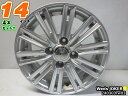 【中古】中古ホイール 14インチ 4本セットウェッズ JOKER(ジョーカー)ICE14x5.5J/+42/100/4Hシルバー/スポーク