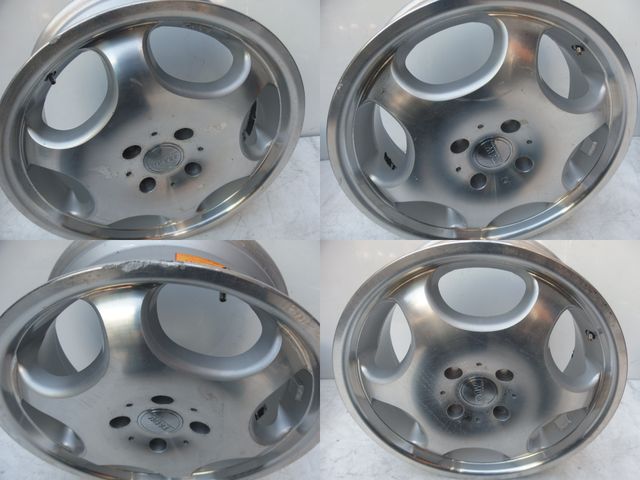 【中古】TMWシルバー/ポリッシュ/スポーク17x7J+28/114.3/4H17インチ ホイール4本セット