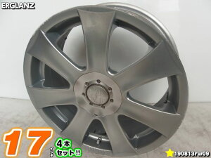 【中古】ERGLANZグレー/スポーク17x7J+38/100/4/5H17インチ ホイール4本セット