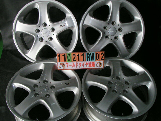 【中古】RUNTZA[シルバー/スポーク17x7J+50/114.3/5H17インチ ホイール4本セット