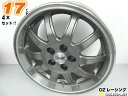 【中古】中古ホイール 17インチ 4本セットOZ TRIBE EVO(トライブ エボ)17x8J/+50/112/5Hガンメタポリッシュ/スポークM14球面リム...