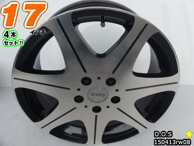 【中古】中古ホイール 17インチ 4本セットバドックス DOS17x6.5J/+48/114.3/5Hブラックポリッシュ(ブラポリ)/スポーク)