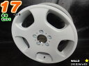 【中古】中古ホイール 17インチ 4本セットWALD ドゥシャトレ217x7J/+48/114.3/5Hホワイト(塗装品)/ディッシュ