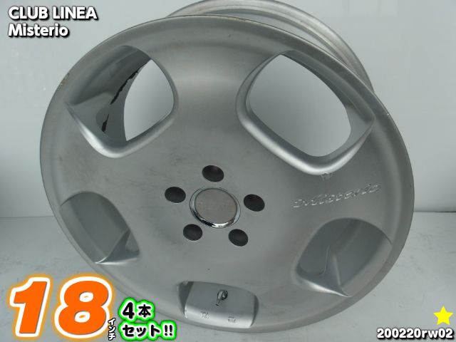 CLUB LINEA(クラブリネア)Misterioシルバー/ディッシュ18x8J+30/114.3/5H18インチ　ホイール4本セット