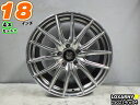 【中古】中古ホイール 18インチ 4本セットLOXARNY(ロクサーニ)PARABOLA(パラボーラ)18x7.5J/+55/114.3/5Hシルバー/スポーク