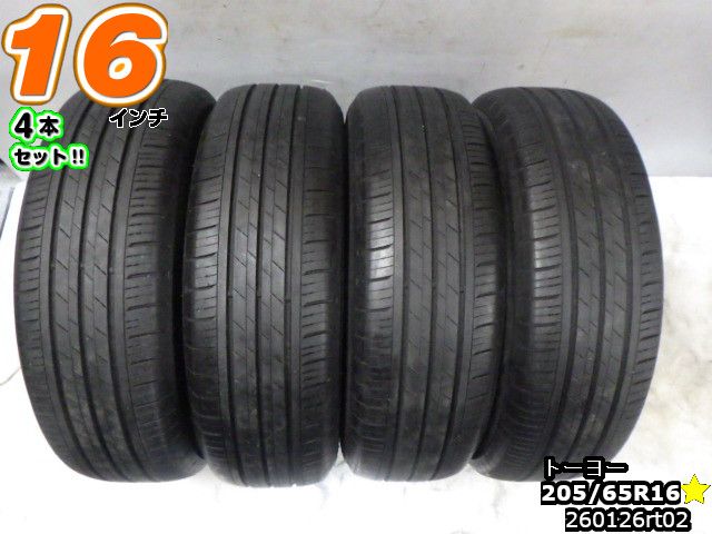 Rakuten - 【中古】中古タイヤ 16インチ 4本セットサマータイヤ 205/65R16トーヨー トランパス mp7205/65R16 24年製 バリ山