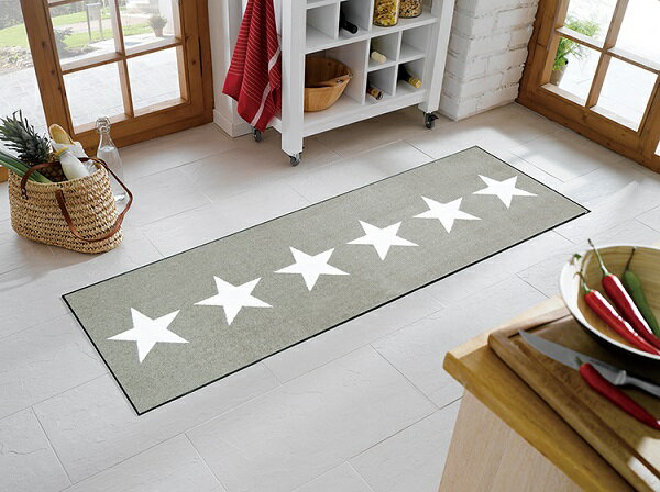 キッチンマット Stars sand 60x180cm （屋外・屋内兼用）