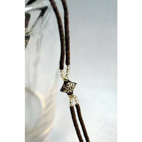 クーポン 有 ヒスイシルバービーズのブレスレット(ブラウン） お守り 手作り 天然石 パワーストーン ビーズ 願い事 水晶 紐 ビーズ プレゼント ギフト