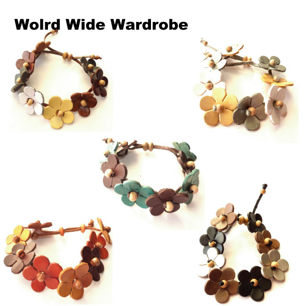 クーポン 有 デイジーお花畑レザーブレスレットthbrlt01 ギフト 人気