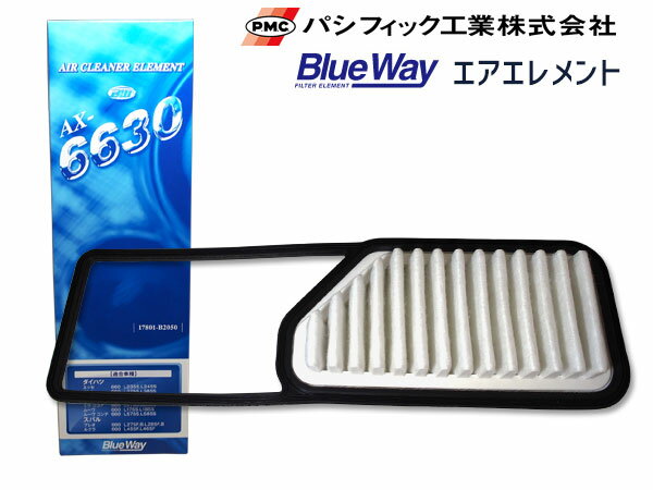 【ポイント5倍＆お買い物マラソン 5/9 20:00～5/16 1:59】ミラ L275S L285S 2006.12～ L275V L285V 2007.12～ エアーエレメント エアークリーナー AX-6630 パシフィック工業 BlueWay