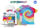 【エントリーでポイント5倍♪5/9 20時~5/15】タイダイ染めカップキット レインボーTシャツが出来る絞り染め用キット 染料 CM25401
