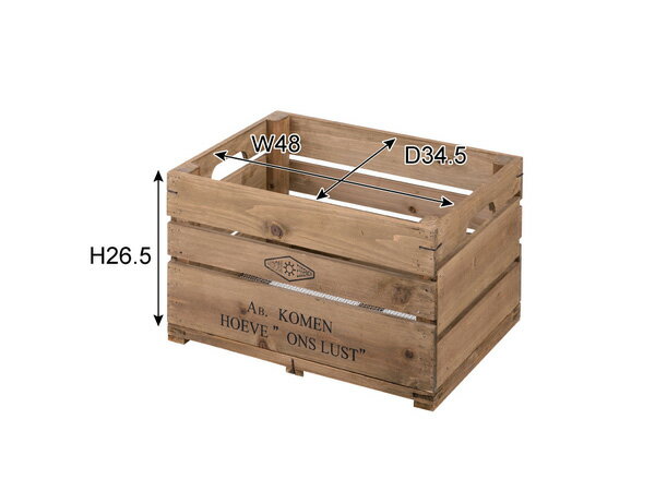 【4/4 20時〜4/9★エントリーでポイント5倍】東谷 ボックス ブラウン W50×D37×H30 LFS-476 収納 DIY 工具箱 積み重ね 木箱 工具入れ 高さ30cm メーカー直送 送料無料
