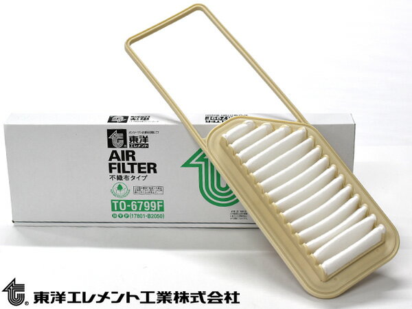 【ポイント5倍＆お買い物マラソン 5/9 20:00～5/16 1:59】ミラ L275S L275V L285S L285V エアエレメント エアー フィルター クリーナー 東洋エレメント ターボ無 TO-6799F H18.12～H23.07