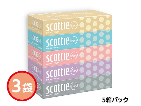 【エントリーでP5倍★11/20 20時〜11/26まで】スコッティファン 120組5箱入 3袋 48811 シュリンクパック入 内祝い お祝い 返礼品 贈答 ...