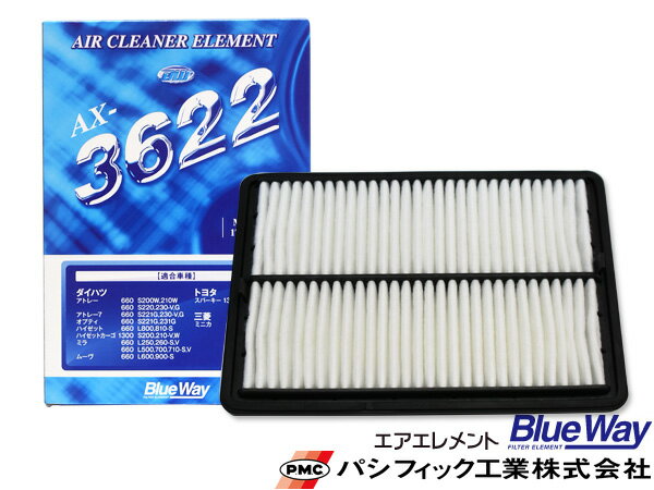 【買い回りでポイント最大20倍★12/1限定】アトレー S321G S331G ターボ車 エアエレメント エアー フィルター クリーナー パシフィック工業 BlueWay AX-3622 その1