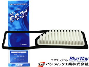 タント L375S L385S LA600S LA610S エアエレメント エアー フィルター クリーナー パシフィック工業 BlueWay AX-6631