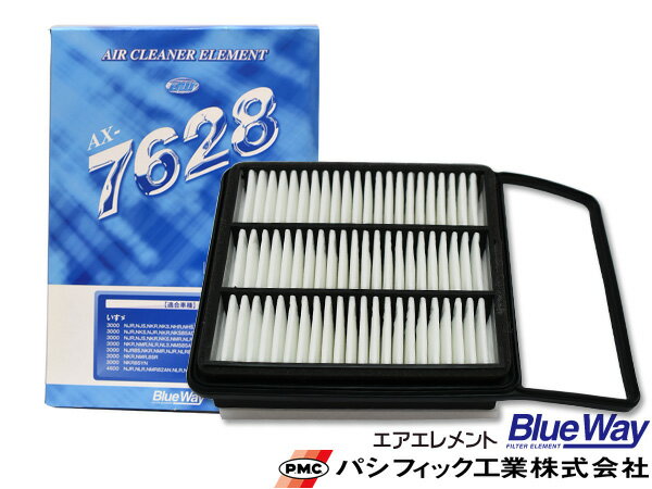 【6/22 20時〜6/26 エントリーでP5倍♪】エルフ NJR82 NKR82 NLR82 NMR82 エアエレメント エアー フィルター クリーナー パシフィック工業 BlueWay AX-7628